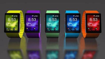 白色背景上的智能手表 虚拟与现实的桥梁